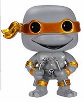 62 Greyscale & Chrome Michaelangelo Teenage Mutant Ninja Turtles Funko pop