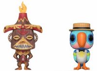 0 Enchanted Tiki Room 2 Pack: Pele & Barker Parrot Tiki Room Funko pop