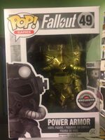 49 Gold Power Armor gamestop Fallout Funko pop