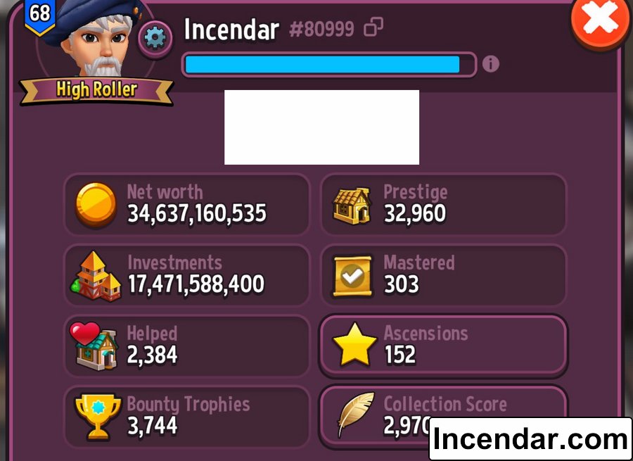 Shop Titans Incendar in-game Profile April 2025