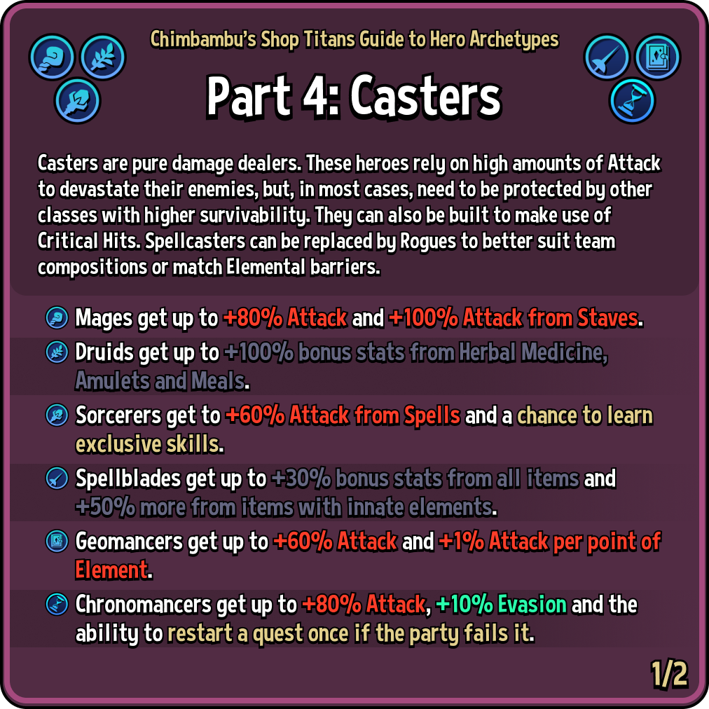 Shop Titans Game Caster Mage hero builds visual guide image 2