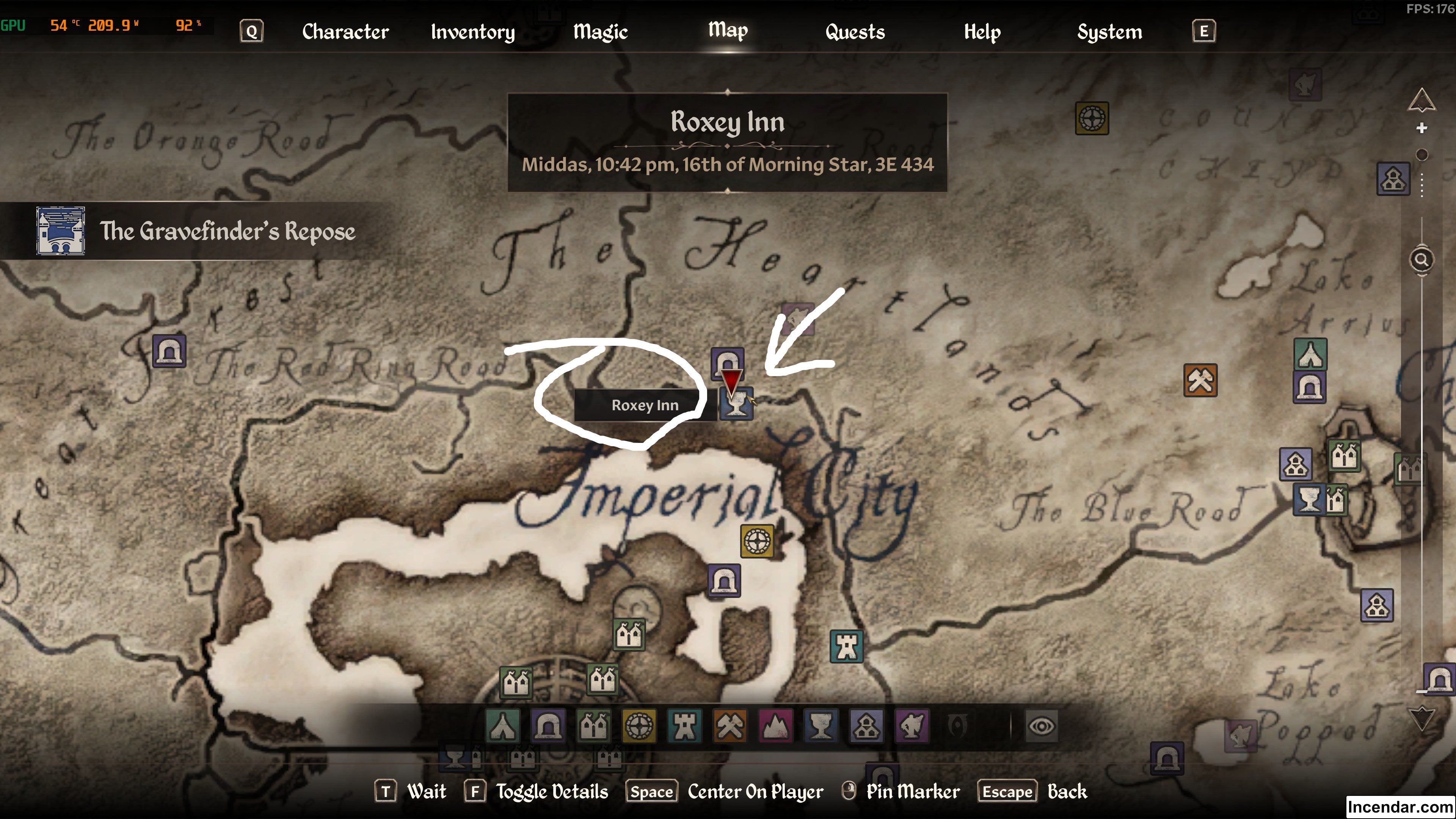 How to find Roxey Inn Location Map 4k Screenshot In-game Image for easy high end gear